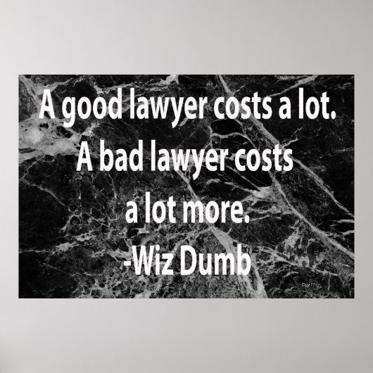 立派な弁護士が金を要する ポスター (正面)