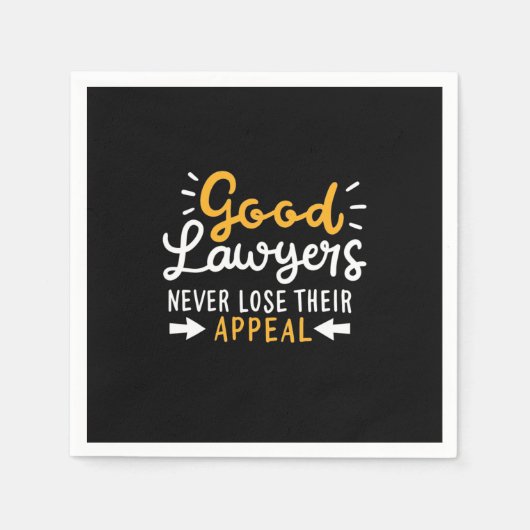 立派な弁護士は常に控訴を怠らない スタンダードカクテルナプキン (正面)