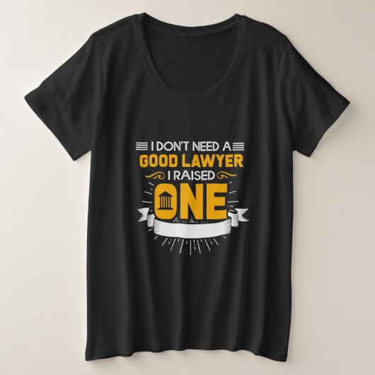 立派な弁護士を育てた プラスサイズTシャツ (デザイン正面)