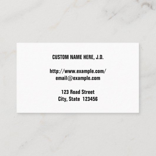 立派な法的プロフェッショナル名刺 名刺 (裏面)