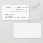 立派な法的プロフェッショナル名刺 名刺 (正面/裏面)