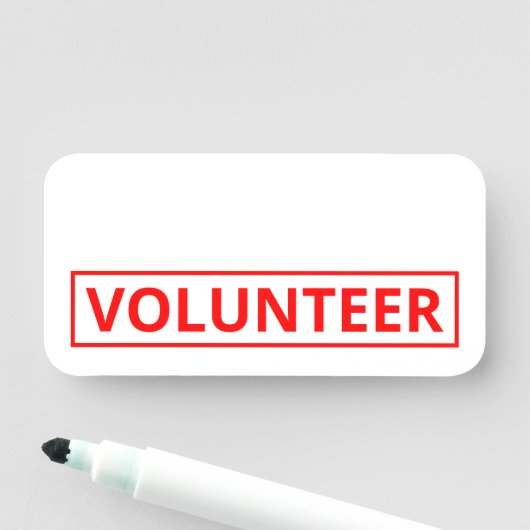 立派な「エレガントVOLUNTEER」の名前タグ 名札 (インサイチュ)