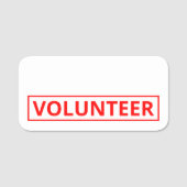 立派な「エレガントVOLUNTEER」の名前タグ 名札 (正面)