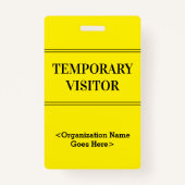立派な"一時的な訪問者"のバッジ バッジ (裏面)
