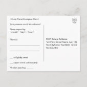 立派な「出欠」ポストカード ポストカード (裏面)