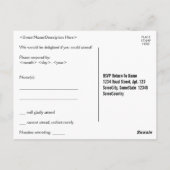 立派な「出欠」ポストカード ポストカード (裏面)