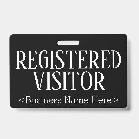 立派な「登録ビジター」バッジ バッジ (Front)