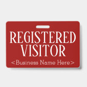 立派な「登録ビジター」バッジ バッジ (Back)