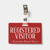 立派な「登録ビジター」バッジ バッジ (Back with Clip)