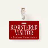 立派な「登録ビジター」バッジ バッジ (裏面クリップ)