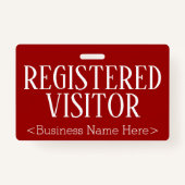 立派な「登録ビジター」バッジ バッジ (裏面)