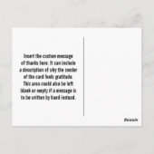 立派エレガントな感謝してい人 ポストカード (裏面)