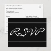 立派エレガントな「RSVP」ポストカード ポストカード (正面/裏面)