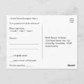 立派エレガントな「RSVP」ポストカード ポストカード (裏面)