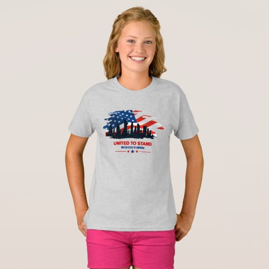 立統一されたつ |キッズTシャツ Tシャツ (正面フル)