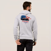 立統一されたつ |メンズフルジップフード付きスウェットシャツ パーカ (裏面フル)