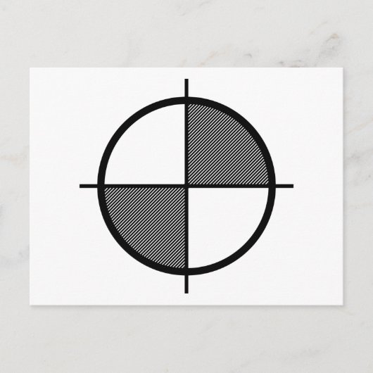 立面図記号はがき(濃) ポストカード (正面)