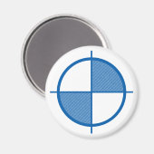 立面図記号マグネット（青） マグネット (正面/裏面)