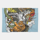 竜と虎の戦い キッチンタオル (横)