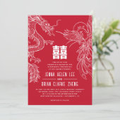 竜と鳳凰のダブルハピネスウェディング 招待状 (スタンド正面)