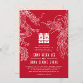 竜と鳳凰のダブルハピネスウェディング 招待状 (正面/裏面)