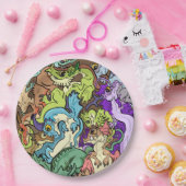 竜に詰め込まれたパーティー ペーパープレート (パーティー)