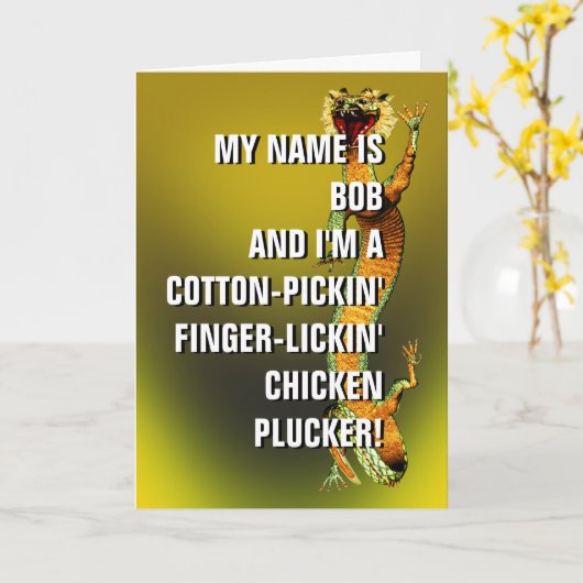 竜の父の日 カード (黄色い花)