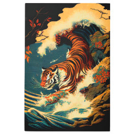 竜の轟音、虎の強さ メタルプリント