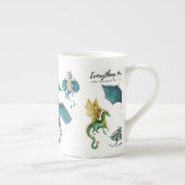 竜は爬虫類のような伝説である ボーンチャイナマグカップ (右)