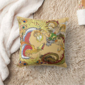 竜中国のと不死鳥 クッション (ブランケット)