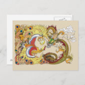 竜中国のと不死鳥 ポストカード (正面/裏面)