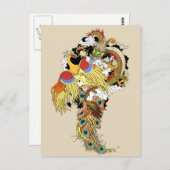 竜中国のと不死鳥 ポストカード (正面/裏面)