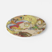 竜中国のと鳳凰 ペーパープレート (アングル)