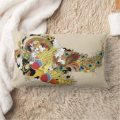 竜中国のと鳳凰 ランバークッション (ブランケット)