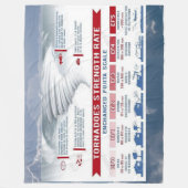 竜巻の強度率 フリースブランケット (正面)