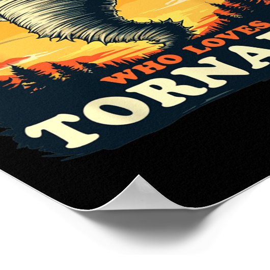 竜巻の気象ストームChを愛する少年 ポスター (角)