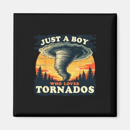 竜巻の気象ストームChを愛する少年 マグネット (正面)