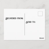 竜巻の赤レンガ造りの灯台 ポストカード (裏面)