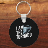 竜巻の面白い気象学者 天気予報士 キッズ キーホルダー (正面)