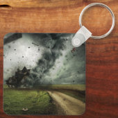 竜巻を破壊するハウスストーム気象学 キーホルダー (裏面)