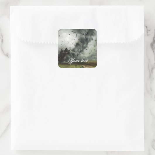 竜巻を破壊するハウスストーム気象学 スクエアシール (バッグ)