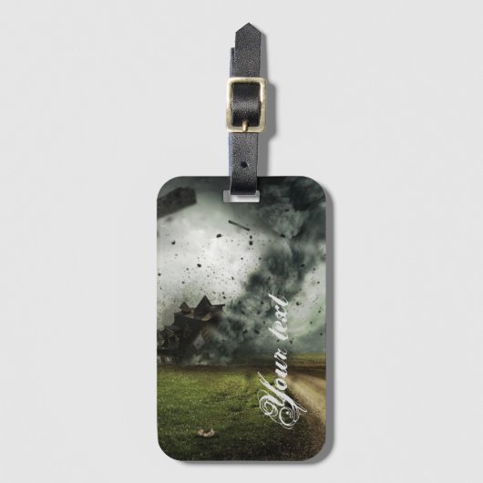 竜巻を破壊するハウスストーム気象学 ラゲッジタグ (正面縦)