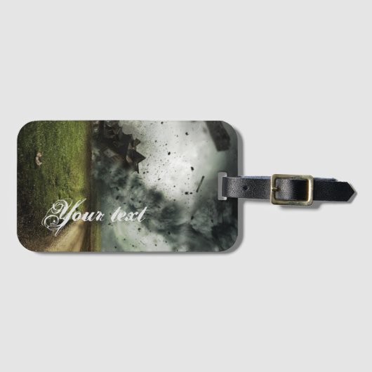 竜巻を破壊するハウスストーム気象学 ラゲッジタグ (正面横)