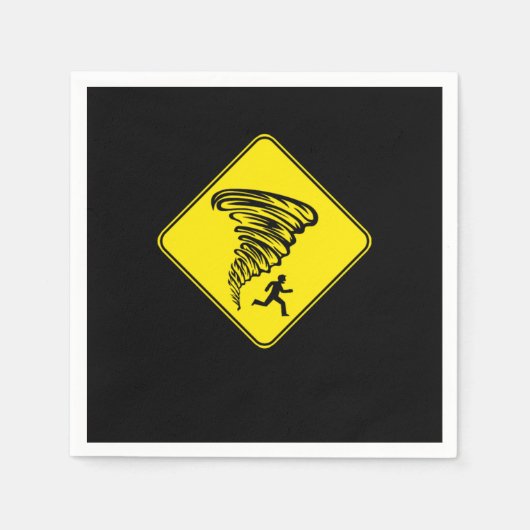 竜巻ストームチェザーハリケーン天気雨ギフト スタンダードカクテルナプキン (正面)