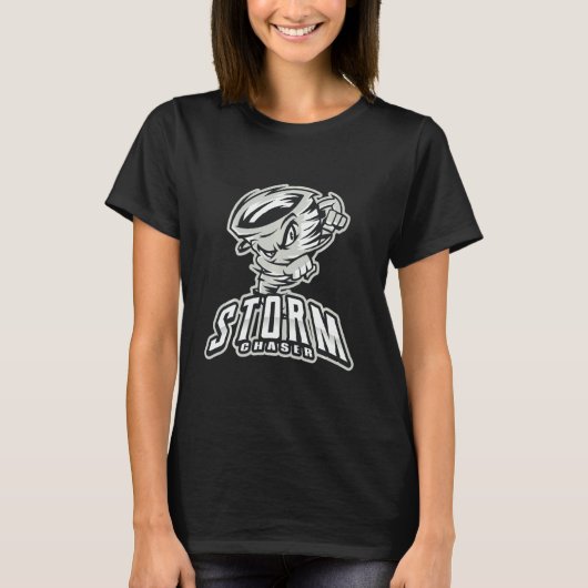 竜巻ストームチェザーハリケーン悪天候 Tシャツ (正面)