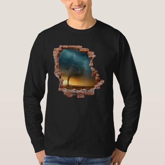 竜巻嵐の壁破壊ハリケーンチェイサーミー Tシャツ (正面)