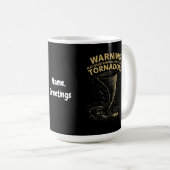 竜巻警告について自発的に話すかもしれない コーヒーマグカップ (正面右)