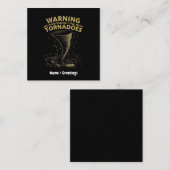 竜巻警告について自発的に話すかもしれない スクエア名刺 (正面/裏面)