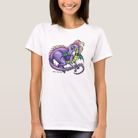 "竜座"の虹の妖精のドラゴン Tシャツ (正面)