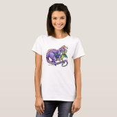 "竜座"の虹の妖精のドラゴン Tシャツ (正面フル)
